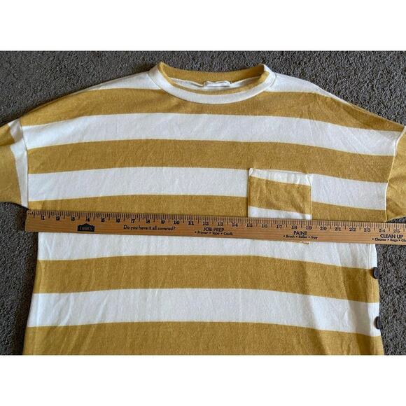 Light Mustard Yellow and White Striped Reborn J Fall Top - Picture 3 of 4